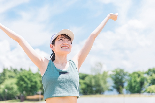 スポーツを楽しむ女性